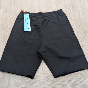 $465 Mens OFF-WHITE Diagonal Jersey Logo Sweat Shorts Black Small